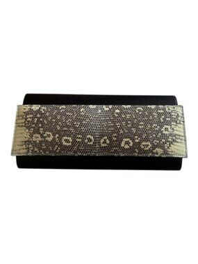 Hermès Bleu Evergrain Lez Lisse Lizard Portefeuille Passant Long Wallet Clutch